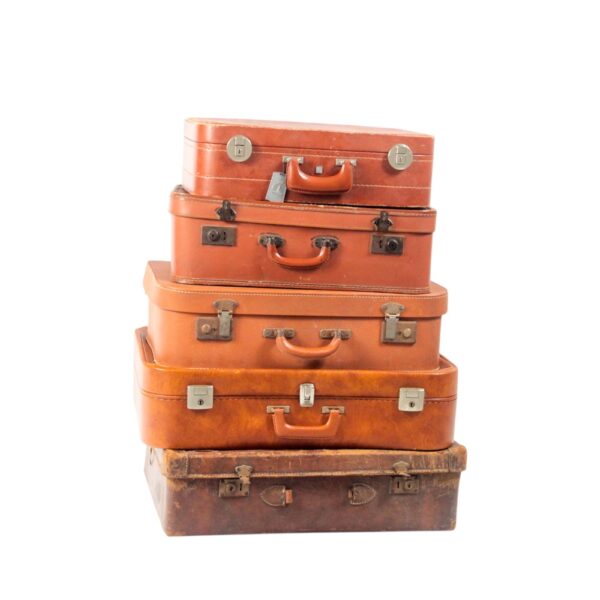 Valise vintage cognac