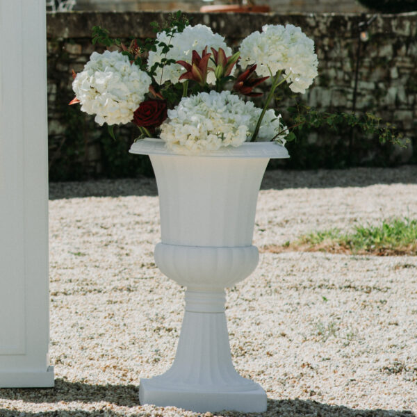 Vase Médicis blanc