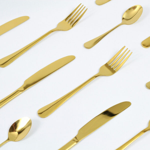 Trio de couverts dorés