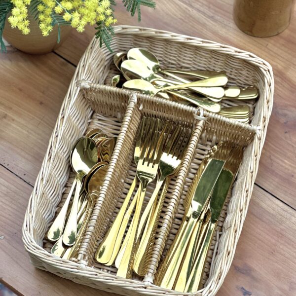 Trio de couverts dorés