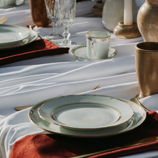 Les rubans d'or - Grande assiette plate