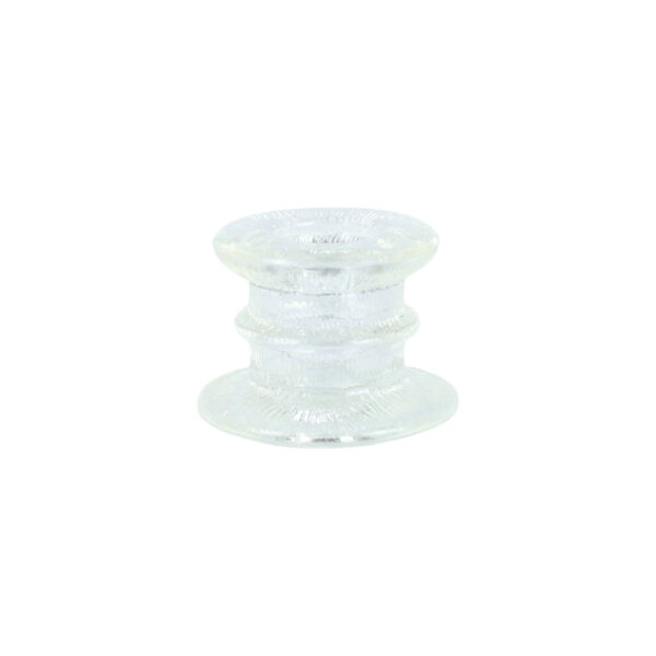 Bougeoir vintage en verre ciselé