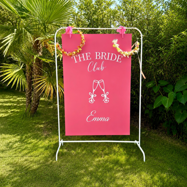 Portant d'affichage blanc